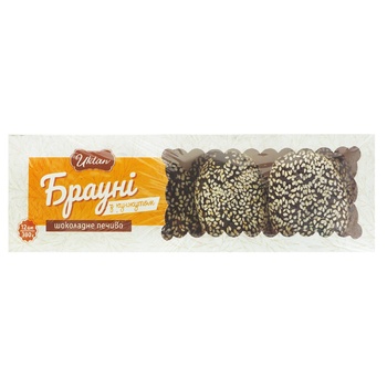 Uktan Brownie chocolate cookies with sesame 380g - buy, prices for - photo 1