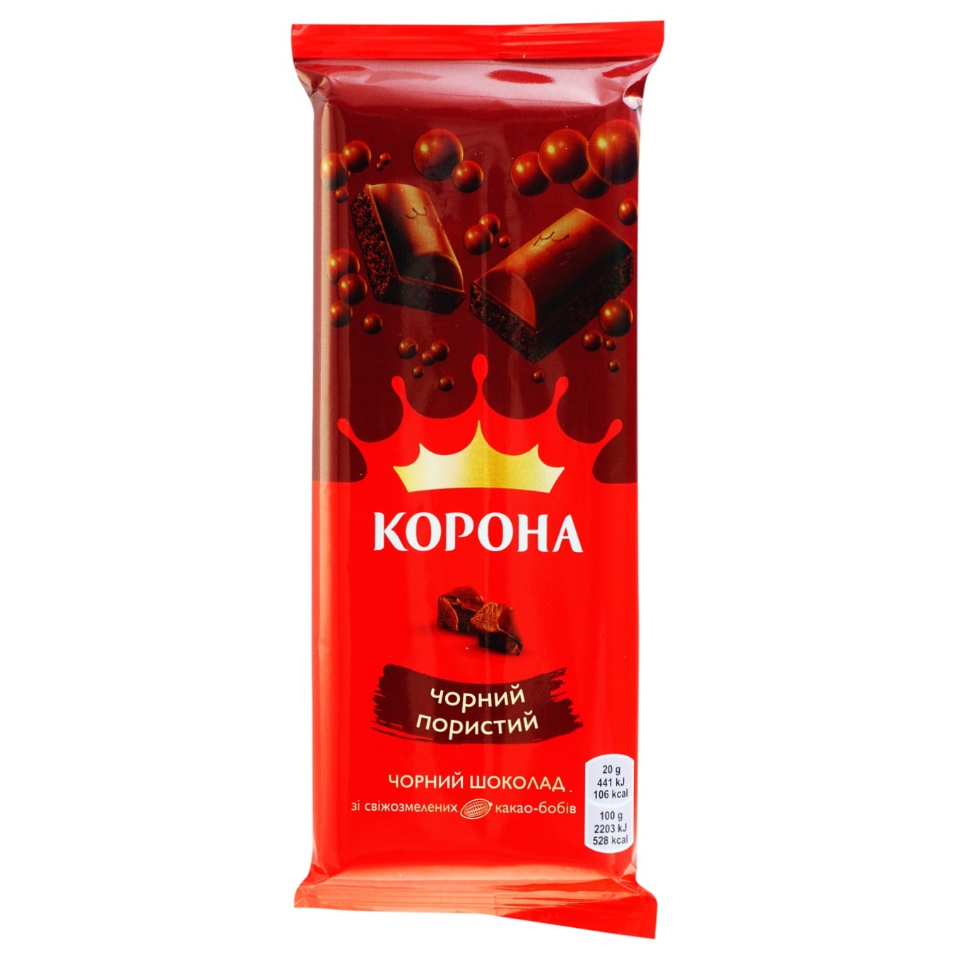 

Шоколад черный Корона пористый 80г