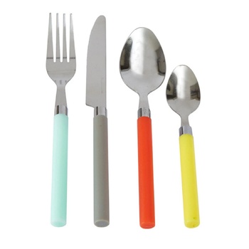 Actuel Set of Cutlery with Plastic Handles 16pcs - buy, prices for Auchan - photo 1