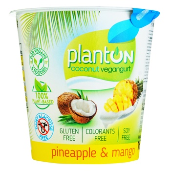 Planton Drinking Vegan Yogurt with Pineapple and Mango 160g - buy, prices for Vostorg - photo 1