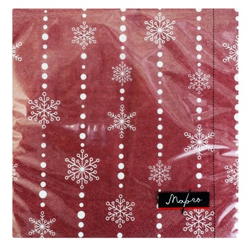 Margo Snowflakes Napkins 33х33cm 20pcs - buy, prices for Auchan - photo 1