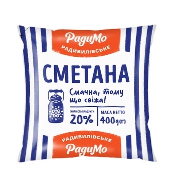 Сметана РадиМо 20% 400г - купити, ціни на ЕКО Маркет - фото 2