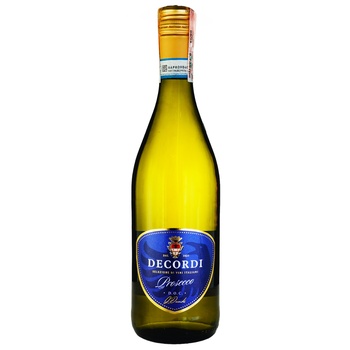 Вино ігристе Decordi Prosecco Frizzante біле сухе 11% 0,75л - купити, ціни на Auchan - фото 1