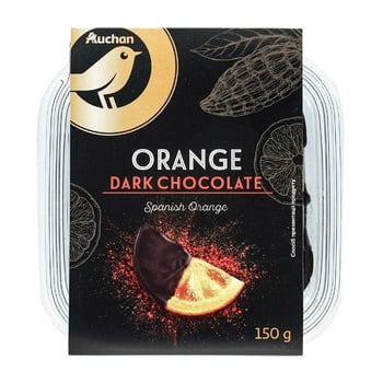 Auchan Orange in Dark Chocolate 150g - buy, prices for - photo 1