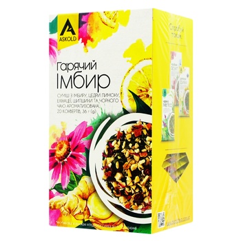 Чай чорний Askold Імбир 1,8г*20шт - купити, ціни на Auchan - фото 2