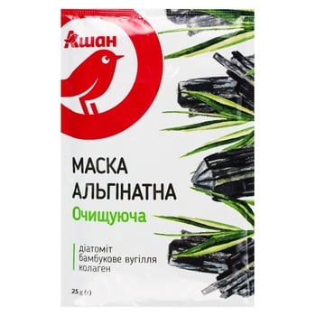 Маска для лица Ашан Альгинатная очищающая 25г - купить, цены на Auchan - фото 2