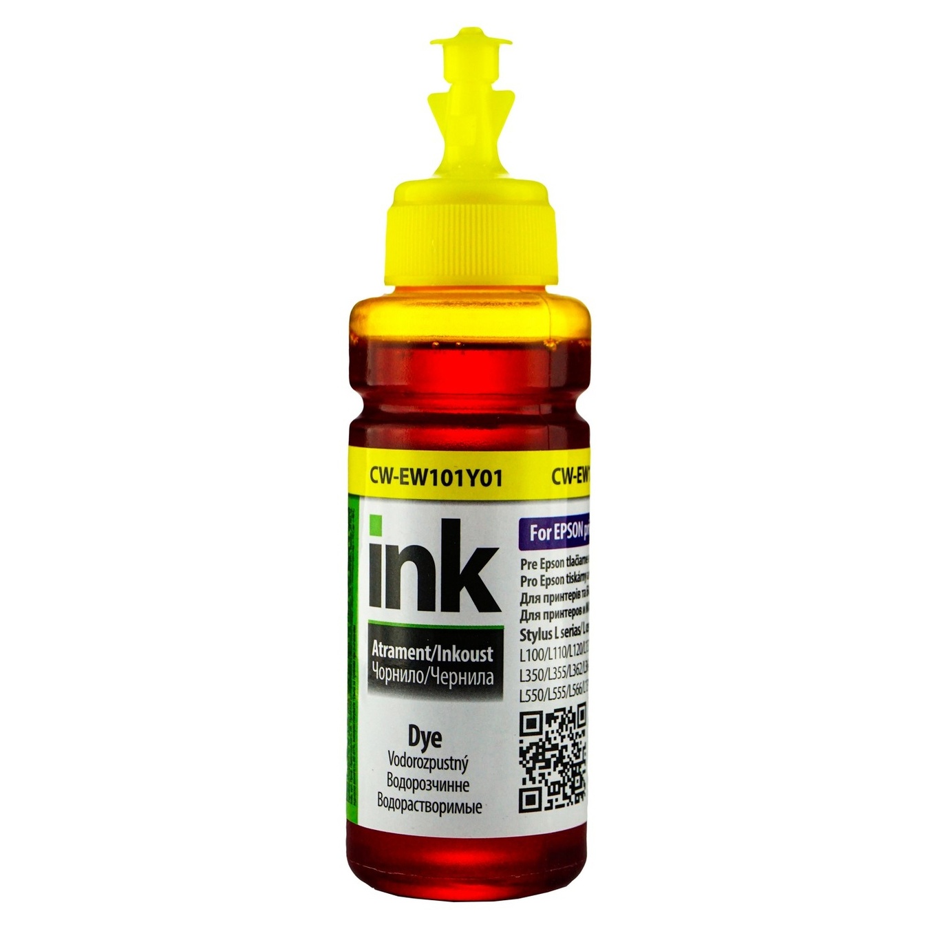 

Чернило ColorWay Epson желтое L-100/200 series 100мл