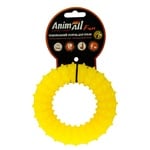 AnimAll Fun Yellow Ring with Spikes Dog Toy 12cm