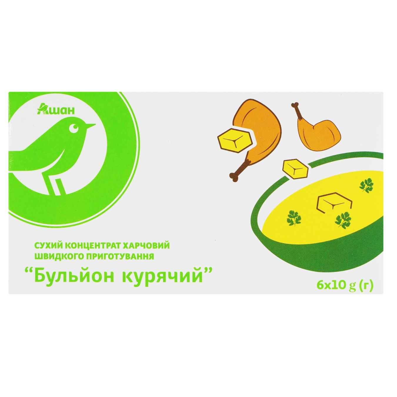 

Бульон Ашан куриный 60г