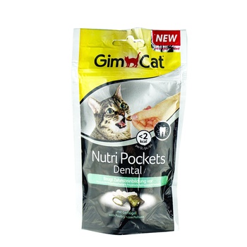 GimCat Nutri Pockets Dental Snacks for Tooth Growth 60g