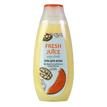 Гель для душу Fresh Juice Superfood Baobab and Caribbean Gold Melon 400мл - купити, ціни на Auchan - фото 2