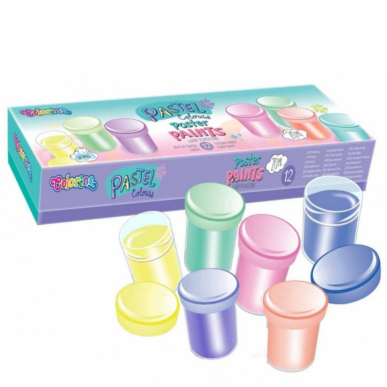 

Краски Colorino Pastel гуашевые 12 цветов