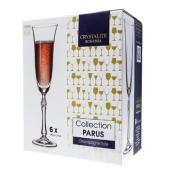 Bohemia Parus Set of Glasses for Champagne 190ml 6pcs - buy, prices for Auchan - photo 1