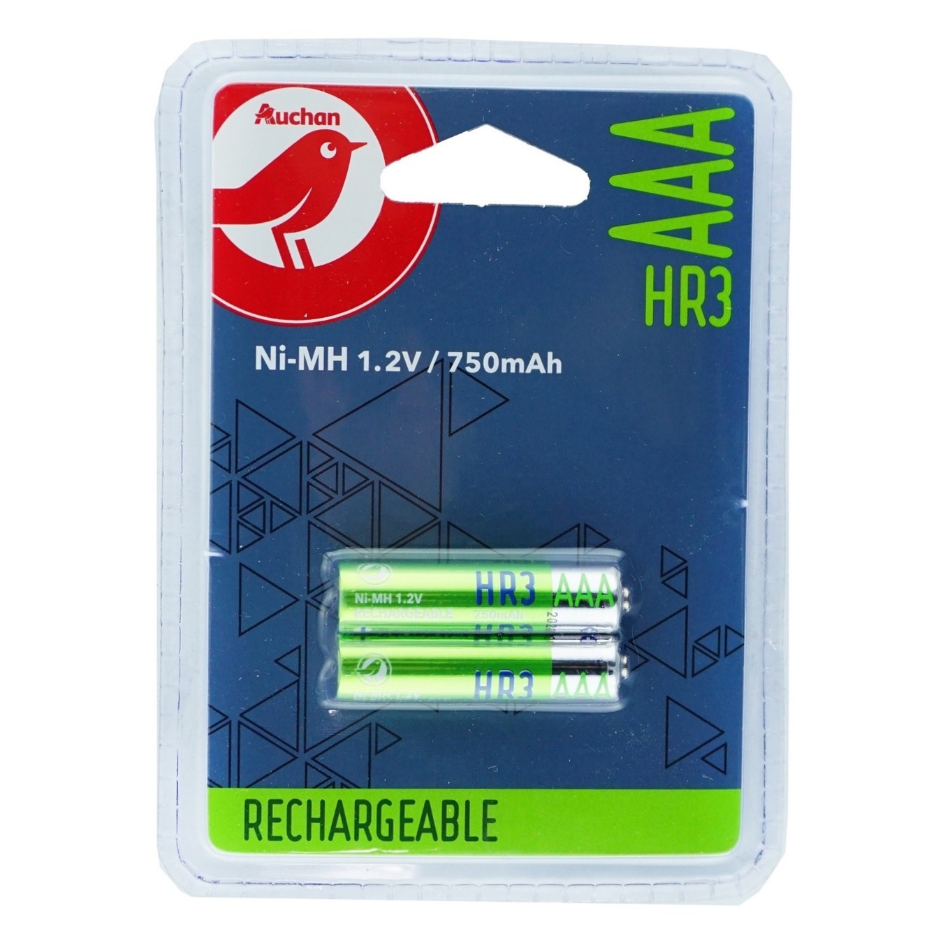

Аккумулятор Ашан ААА 750mAh 2шт