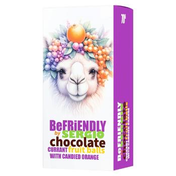 Фруктові кульки в чорному шоколаді Смородина з апельсиновими цукатами 70 г - купить, цены на Grono - фото 1