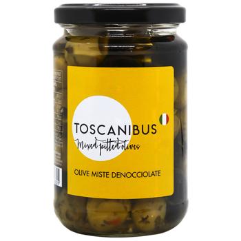 Оливки Toscanibus суміш в олії без кісточки 290г
