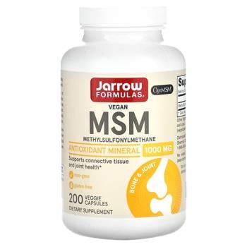 Jarrow Formulas MSM Methylsulfonylmethane 1000mg 200 capsules