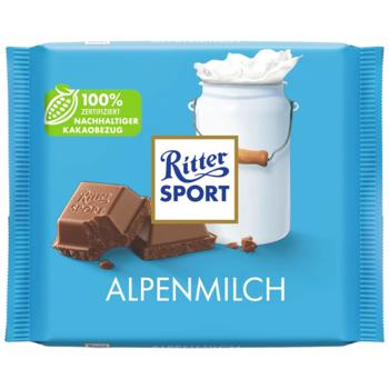 Шоколад молочний Ritter Sport з альпійським молоком 100г - купити, ціни на Епіцентр FOOD - фото 1