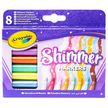 Фломастери Crayola з блискітками Shimmer 8шт - купити, ціни на METRO - фото 1