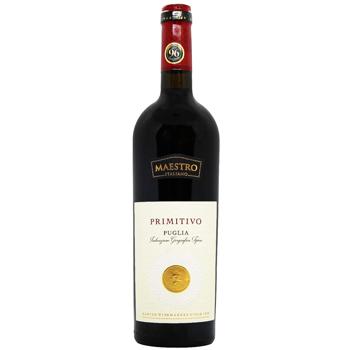 Вино Cielo Maestro Primitivo Puglia червоне сухе 13,5% 0,75л