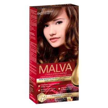 Крем-фарба для волосся стійка MALVA Color Revive № 042 Каштановий