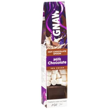 Горячий шоколад Gnaw молочный на палочке с белым зефиром 40г - купить, цены на WINETIME - фото 2