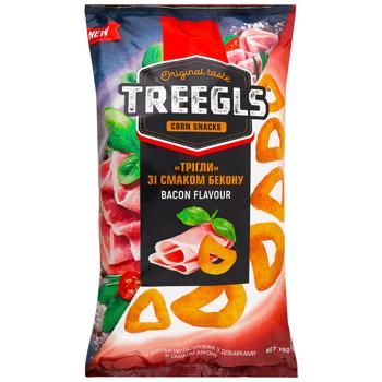 Снеки кукурузные Treegls со вкусом бекона 150г