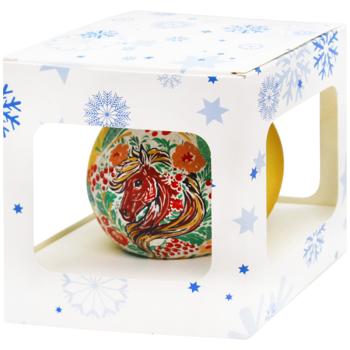 Шар елочный Символ года с декором 8,5см в ассортименте - купить, цены на МегаМаркет - фото 3