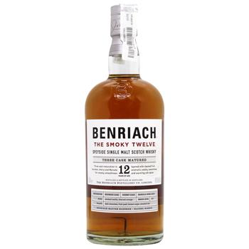 Віскі BenRiach The Smoky 12 років 46% 0,7л - купити, ціни на AlcoHub - фото 1