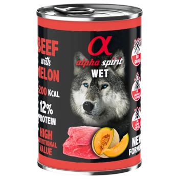Вологий корм для собак Alpha Spirit Adult 400 г - яловичина та диня - купити, ціни на MasterZoo - фото 1
