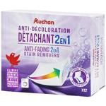 Салфетки Auchan для выведения пятен и защиты цвета 2в1 12шт
