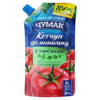 Кетчуп Чумак к шашлыку с тимьяном 250г - купить, цены на Auchan - фото 1