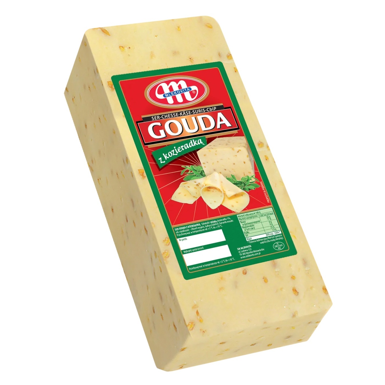 

Сыр Гауда Mlekovita с пажитником 45%