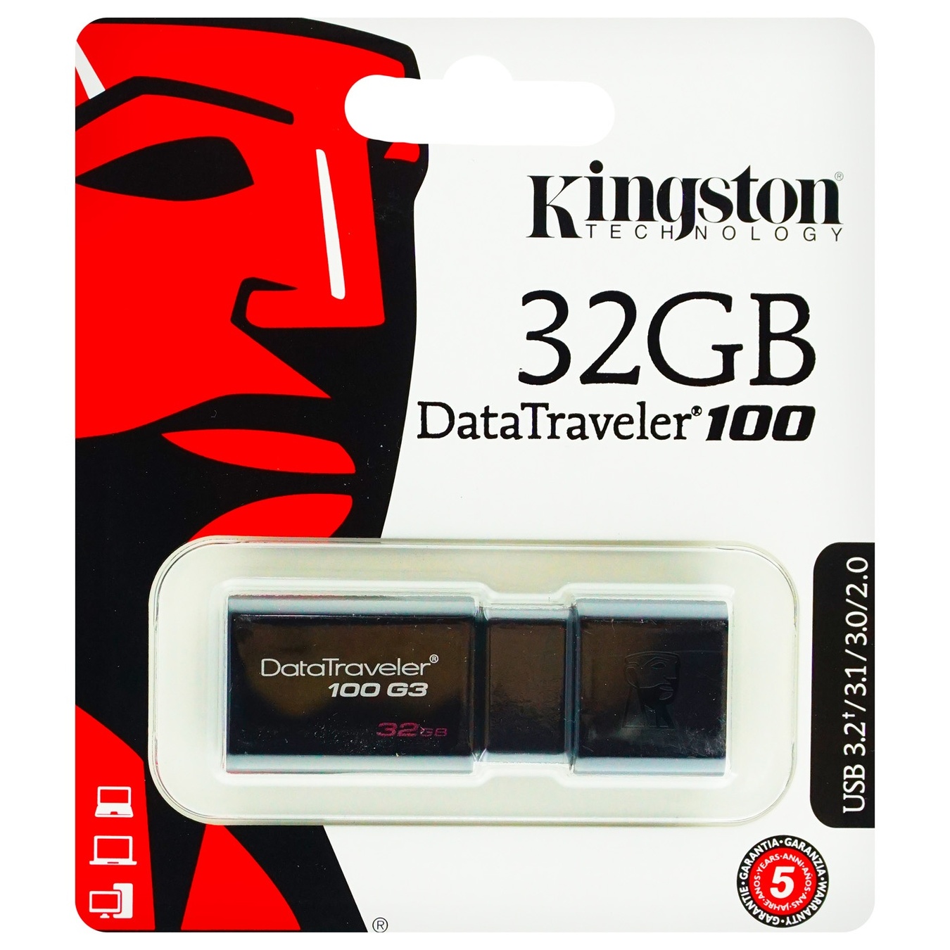 

Флэш-память Kingston DataTraveler 100 G3 USB 3.0 32GB