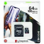 Карта памяти Kingston Canvas Select Plus + SD adapter 64GB