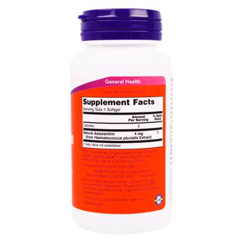 Now Foods Astaxanthin 4mg 90 softgels - buy, prices for Biotus - photo 2