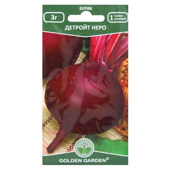 Golden Garden Detroit Nero Beetroot Seeds 3g - buy, prices for MegaMarket - photo 1