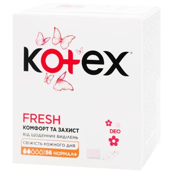 Прокладки ежедневные Kotex Fresh Deo Normal Plus 56шт - купить, цены на ULTRAMARKET - фото 2