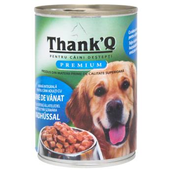 Корм д/собак THANKQ PREMIUM 415г Оленина з/б (Румунія) - купити, ціни на КОСМОС - фото 1