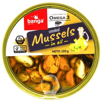 Banga Smoked Mussels in Oil 120g - buy, prices for Epicentr FOOD - photo 3