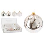 Silver Drops Christmas Tree Ball 80mm in assortment