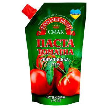 Паста томатная Королівський Смак Власовская 25% 270г - купить, цены на Auchan - фото 1