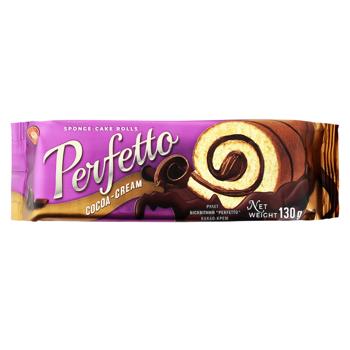 Рулет Бісквіт Шоколад Perfetto какао крем 130г - купити, ціни на КОСМОС - фото 2