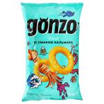 Кільця кукурудзяні Gonzo зі смаком кальмара 75г