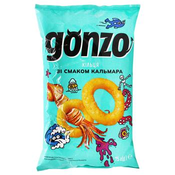 Кольца кукурузные Gonzo со вкусом кальмара 75г