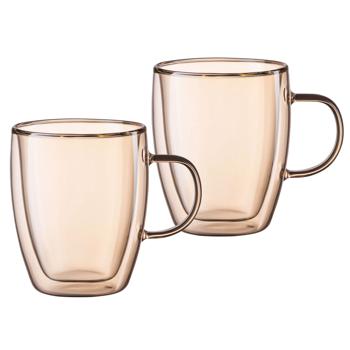 Чашки Ardesto Golden Moon з подвійними стінками 2шт 270мл - купити, ціни на ULTRAMARKET - фото 1