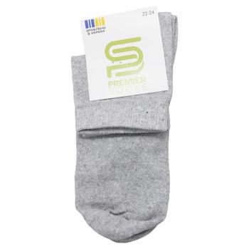 Premier Socks Econom Children's Quarter Crew Socks s.22-24 Light Grey