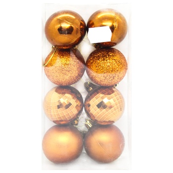 Meloman Set of Christmas Balls 8pcs 5cm ARX02500-8 assortment - buy, prices for - photo 4