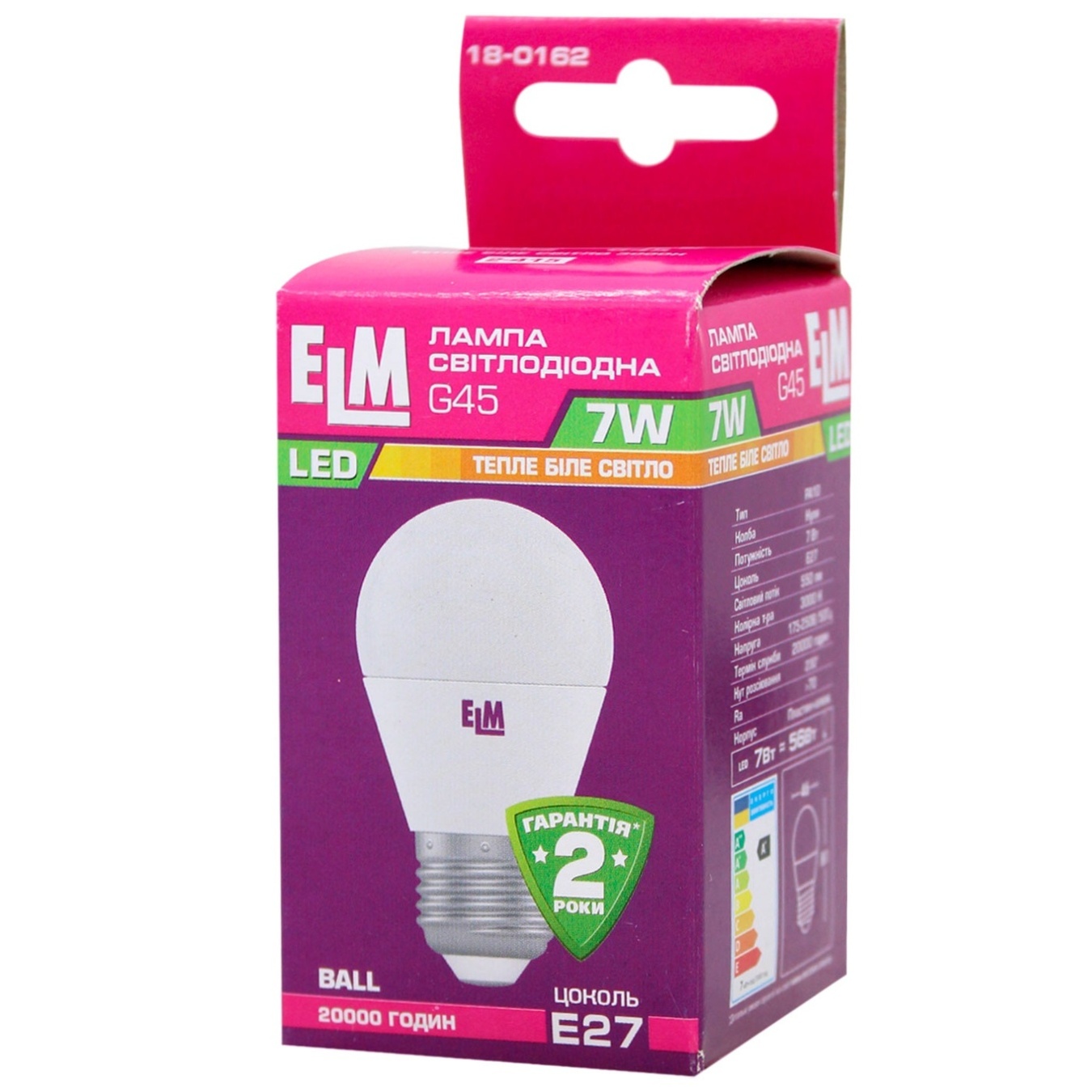 

Лампа ELM светодиодная сфера 7W PA10 E27 3000K D45 18-0162
