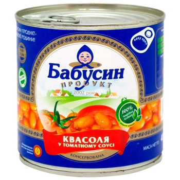 Квасоля Бабусин продукт у томатному соусі 420г - купити, ціни на МегаМаркет - фото 1